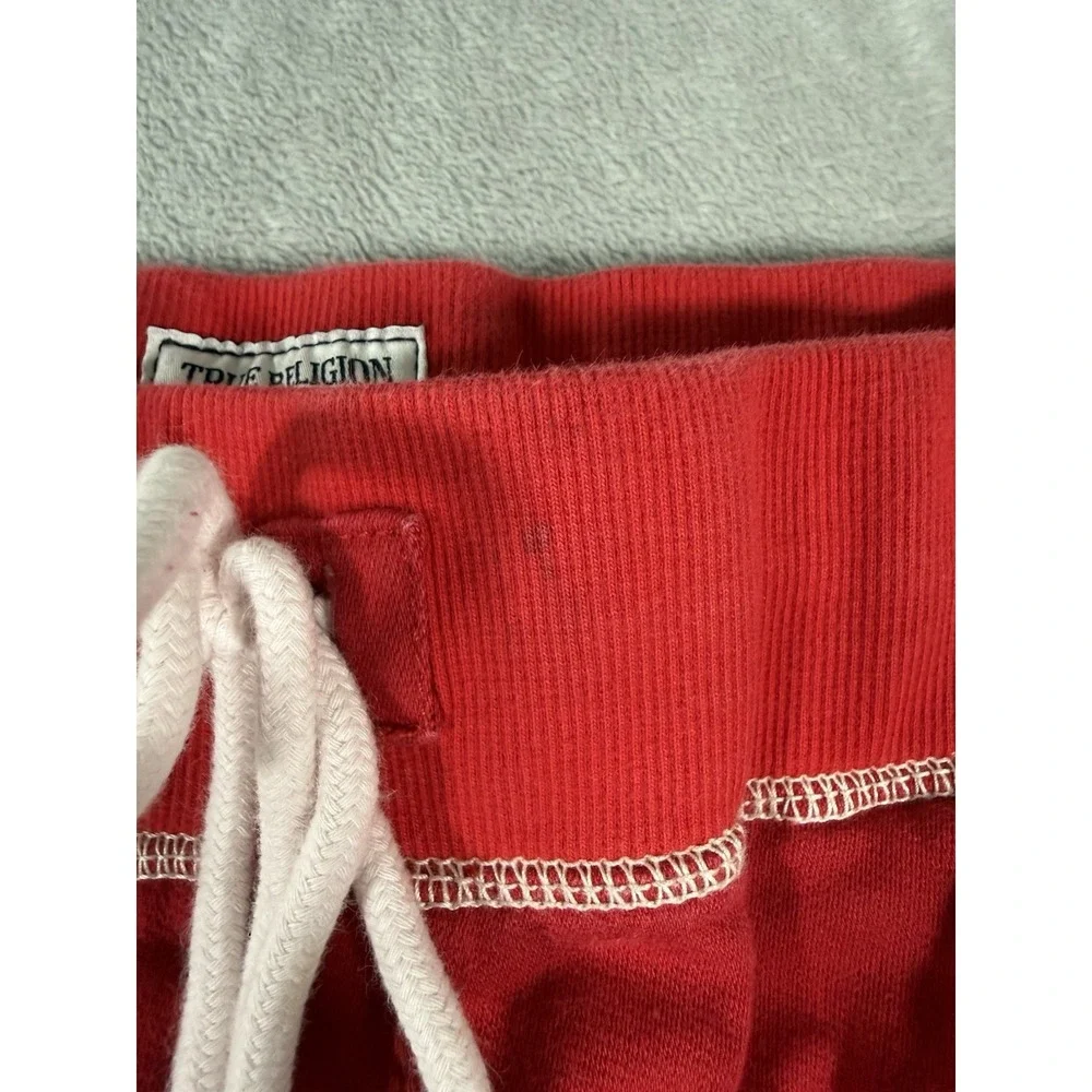 True Religion Sweat Shorts Men's 2XL Red Baggy
